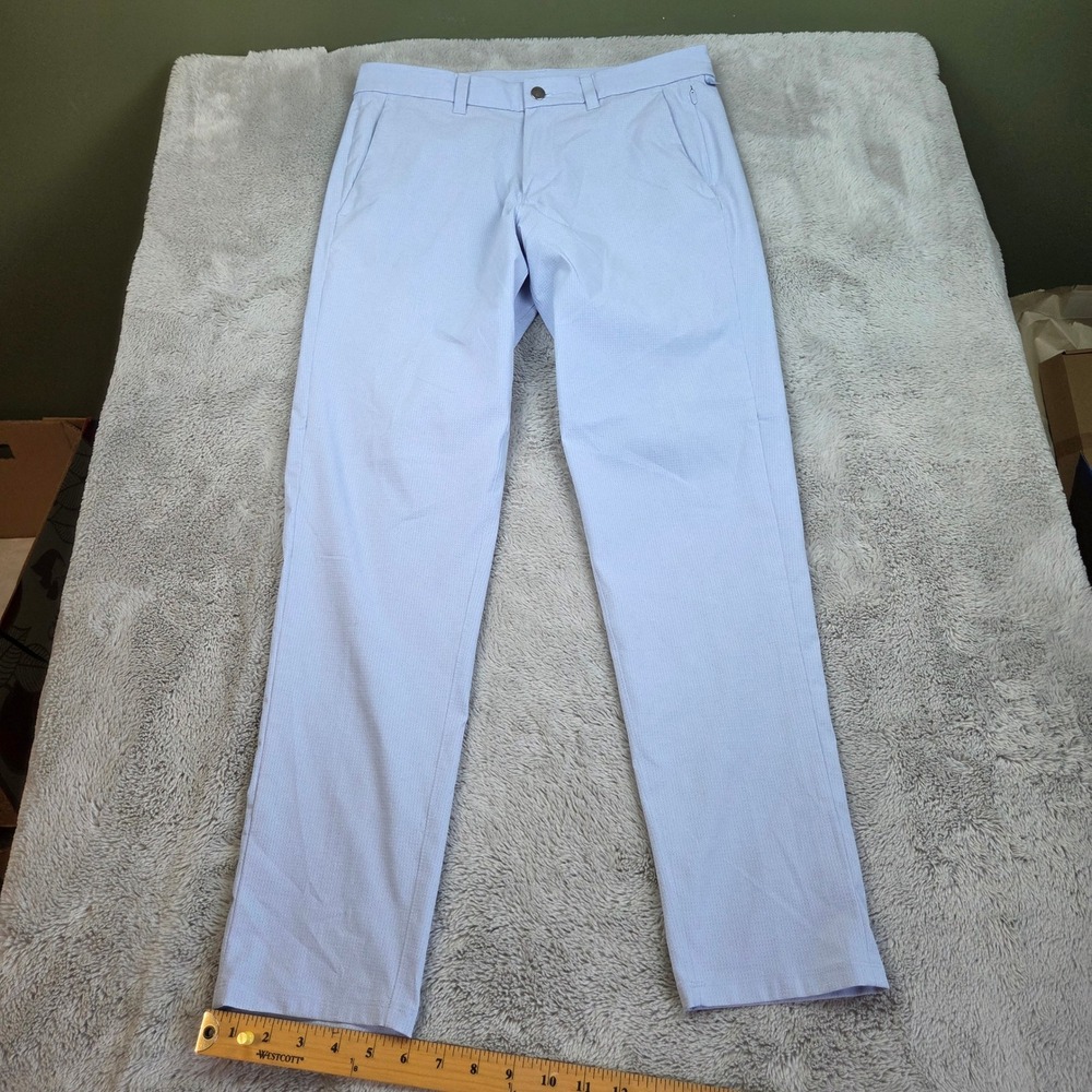 Lululemon Commission Slim-Fit Pant Mens 32 Warpstreme Stretch Chino Light Blue